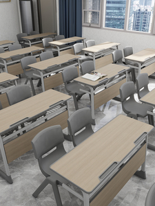 Đại học 2 người đôi bảng Trường Đại học đồ nội thất lớp học sinh viên trường học Bàn và ghế đặt trường bàn gỗ - Product Image 5