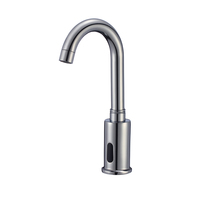 Robinet de salle de bain Commercial sans contact à capteur automatique avec robinets de vanité chromés, robinet d'eau de salle de bain mains libres