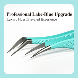 <span class=keywords><strong>Pinzas</strong></span> <span class=keywords><strong>de</strong></span> Acero Inoxidable para Extensión <span class=keywords><strong>de</strong></span> Pestañas DIYDAY Ecológicas Azules <span class=keywords><strong>de</strong></span> Precisión - Product Image 2