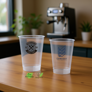 Bicchiere ecologico biodegradabile in PLA da 250 ml, monouso, per ristoranti e aziende - Product Image 3