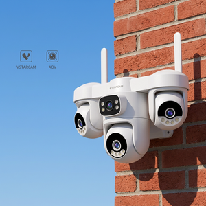 Caméra IP de surveillance WiFi Vstarcam avec zoom, détecteur de <span class=keywords><strong>mouvement</strong></span>, carte SD, dôme PTZ 360°, extérieur, sécurité domestique, objectif quadruple - Product Image 1