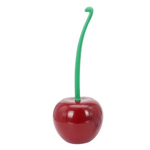 Cherry Toilet <b>Brush</b> Set Plastic <b>Round</b> <b>Brush</b> Easy To Clean For Bathroom Cleaning - Product Image 5