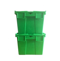 Grandes Caisses de Rangement en Plastique Robustes Empilables et Emboîtables Avec Couvercles pour Distribution Logistique, Entrepôt et Supermarché