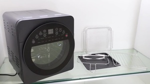 Panneau de commande numérique de four de friteuse d'air d'acier inoxydable de 14L avec la fonction de cuisson à la vapeur d'affichage LCD pour la friteuse à air électrique de ménage - Product Image 2