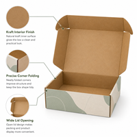 Boîte d'expédition en carton ondulé avec logo personnalisé pour l'e-commerce, boîte d'emballage en papier kraft imprimé vert sauge, boîte d'emballage en forme d'avion