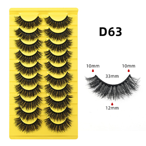 10 paires de cils en soie naturelle à ailes d'ange, emballage multiple, cils en faux vison à ailes de chat, cils moelleux - Product Image 6
