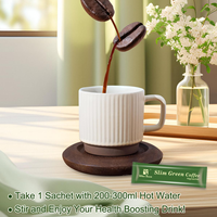Poudre d'extrait de café vert et de Ganoderma Lucidum de qualité supérieure OEM/ODM - Sans gluten, qualité alimentaire, extraite par solvant, 10g*18