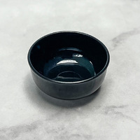 Mini bol noir de 3 cm pour maison de poupée, en PS brillant, imprimable, récipient alimentaire miniature, accessoire de jouet éducatif pour enfants
