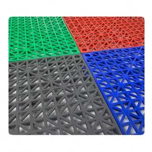 Non-Slip Splicing Drainage <b>Mats</b> for Deck, Shower, Kitchen, Drain Pool, Sauna Bath, Indoor Outdoor (Black) - Product Image 2