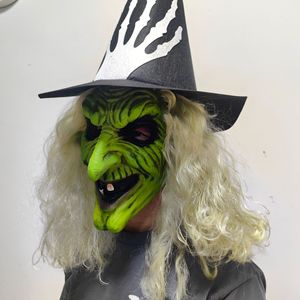 Nueva Máscara de Bruja Antigua de Terror al por Mayor con Sombrero, Accesorio de Cabeza Espeluznante de Halloween, Máscaras de Payaso Aterradoras para Halloween - Product Image 2