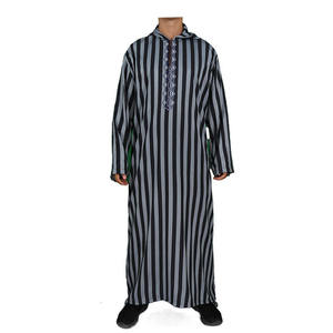 Vente chaude Style Superbe Matériel Délicat Faire <span class=keywords><strong>Maroc</strong></span> Style Tissu pour Hommes Longues Robes Marocain À Capuche Thobe - Product Image 2