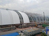 Estructura de Acero con Techo de Membrana Tensada para Edificios, Cobertizo para Estacionamiento al Aire Libre, Cancha de Baloncesto, Cubierta para Cancha de Tenis Escolar, Parasol