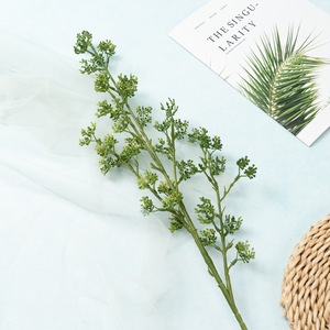 Fleurs artificielles en plastique style pastoral, motif millet – Faible entretien, longue durée, esthétiquement plaisantes, pour décoration de salon, souples - Product Image 3