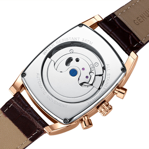 <span class=keywords><strong>Reloj</strong></span> de pulsera mecánico para hombre, con carcasa trasera <span class=keywords><strong>Visible</strong></span> de acero inoxidable, mecánico, fase lunar, para negocios - Product Image 4