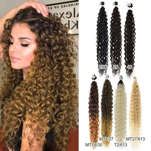 <span class=keywords><strong>Extensiones</strong></span> <span class=keywords><strong>de</strong></span> <span class=keywords><strong>Cabello</strong></span> <span class=keywords><strong>Orgánico</strong></span> Rizado con Ondas <span class=keywords><strong>de</strong></span> Agua CALYIA, Paquetes <span class=keywords><strong>de</strong></span> 32 Pulgadas <span class=keywords><strong>de</strong></span> Largo, <span class=keywords><strong>Cabello</strong></span> Rubio Ombre para Mujer, Resistente al Calor - Product Image 4