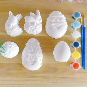 Oeuf de Pâques transfrontalier bricolage planche à <span class=keywords><strong>dessin</strong></span> plastique ABS personnalisable peinture pour enfants coloriage poussin lapin décoration suspendue - Product Image 4