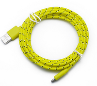 Prix de gros Nylon tressé coloré USB a vers Micro câble de transfert de données Type C Usb câble de charge rapide approvisionnement d'usine 3ft