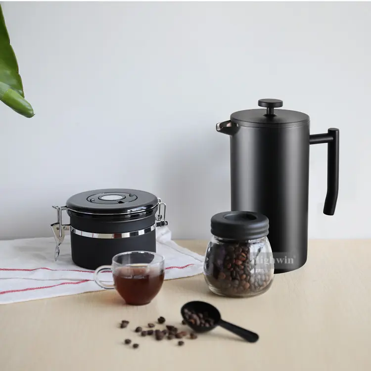 Highwin Travel Black French Press Set Stainless Steel French Press Coffee Maker