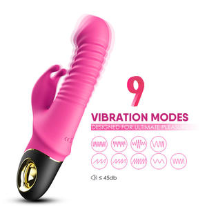 Gland Spinning réaliste gode vibrateur sans fil 9 modèles poussée gode 9 Vibrations lapin vibrateur Silicone jouets sexuels pour adultes - Product Image 5