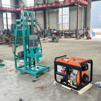 Machine de forage de puits d'eau automatique électrique 220V 150m de profondeur montée sur remorque