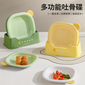 Plato de plástico con forma de hueso de dibujos animados para mesa de comedor, almacenamiento de frutas, plato de basura, uso en fiestas - Product Image 5