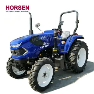 Trator agrícola 4 rodas 4wd 75hp 754, trator de agricultura com hastes, carregador de extremidade frontal para venda feita na china por horsen