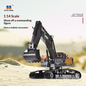 Escavadeira de Controle Remoto Huina 1592 12+ Canais 1/14 com Caçamba de Metal e Rotação de 680 Graus, Elétrica e Pronta para Uso - Product Image 2