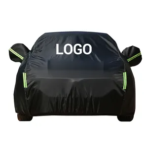 Outdoor Black Polyester Car Cover Low MOQ Cheap Goods Waterproof Sports Customized Logo Winter Snow Removal Car Cover Waterproof