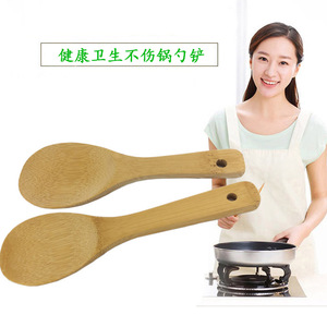Juego de cucharas de bambú, 2 piezas, cucharas de madera para cocinar, revolver y servir alimentos - Product Image 1