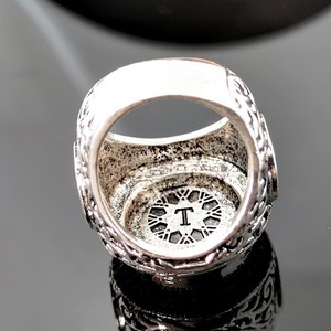 Anello Vintage con Rilievo per Donna Uomo Unisex, Gioiello di Moda in Argento Anticato, Regalo - Product Image 5