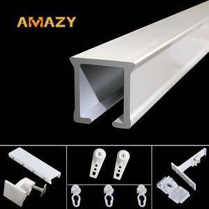 Riel de Cortina de Aluminio Moderno, Simple y Clásico con Diseño de Onda S para Sala de Estar, Riel para Cortinas con Pliegues Ondulados - Product Image 1