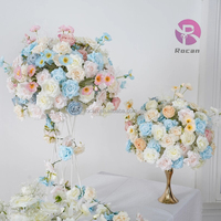 Faux fleurs pièces centrales décoration de mariage fleurs boule décor de table fleurs centres de table pour table de mariage