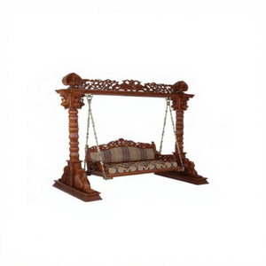 Hand Carved Wooden Wedding <b>Swing</b> Peacock Designer Wooden <b>Swing</b> Indian Wedding <b>Swing</b>/Jhula Decor - Product Image 1