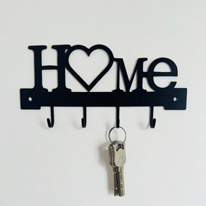 Porte-clés mural Home Sweet Home, porte-manteau avec 10 crochets, rangement moderne pour entrée, porte-clés pratique - Product Image 2