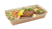 Plateau de nid de nourriture multifonctionnel jetable anti-graisse rentable pour la boîte de repas de salade à emporter de BBQ