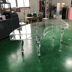 <span class=keywords><strong>Tavolo</strong></span> da Pranzo Rotondo in Acrilico Trasparente, Moderno, Impermeabile e Durevole per 20 Persone, Arredamento per Hotel, Matrimoni e Grandi Raduni - Product Image 1