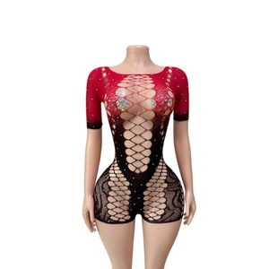 Body de Baile Sexy con Pedrería, Traje Brillante para Actuaciones en Escenario, Atuendo Exótico para Bailarinas y Strippers, Leotardo para Pole Dance - Product Image 4
