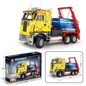 Juguete de Construcción de Control Remoto para Ingeniería Eléctrica, Bloques de Construcción de Plástico ABS, Camión a Escala 1:72, Kit Educativo para Armar - Product Image 6