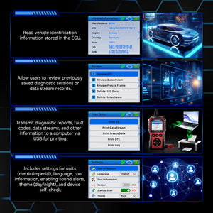 כלי אבחון תקלות מנוע רכב אוטומטי כפול נושא זול ונייד KONNWEI KW330 - Product Image 4