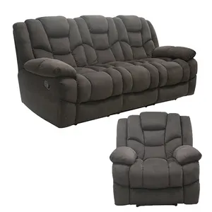 Cadeira de massagem confortável para casa conjunto de sofá reclinável americano moderno com 3 lugares