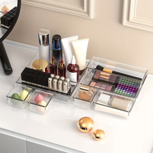 Set di 25 Organizer Trasparenti <span class=keywords><strong>per</strong></span> <span class=keywords><strong>Cassetti</strong></span> Scatole Portautensili Multifunzionali e Divisori <span class=keywords><strong>per</strong></span> Trucchi/Gioielli/Camera da Letto/Ufficio - Product Image 2