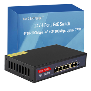 24V 4 cổng PoE chuyển đổi 10/100Mbps cho PoE chuyển đổi NVR IP Camera PoE Extender Gigabit - Product Image 2