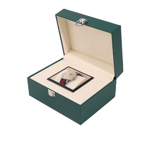 ハイエンドカスタムロゴPUレザーシングルピローウォッチ収納ボックスシルバーロック可能な時計パッキングケース - Product Image 3