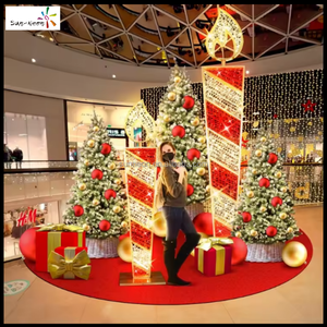 Décoration de Noël extérieure, lumière LED, bougie géante, motif décoratif, éclairage festif - Product Image 3