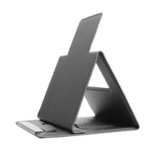 Support de téléphone portable en cuir PU support de sol de bureau pliable pour la diffusion en direct support mains libres durable - Product Image 1