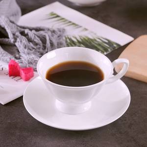 Juego de Tazas de Café de Porcelana Blanca de Alta Temperatura <span class=keywords><strong>Tang</strong></span> <span class=keywords><strong>Shan</strong></span> Onglaze de 200 ml con Plato para Té de la Tarde, a Prueba de Fugas y Libre de BPA - Product Image 2