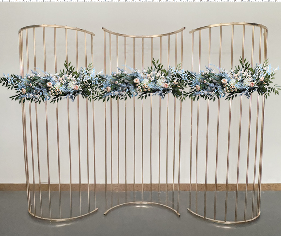 New Wedding Props Wrought Iron Lines Screen Arch Road Wedding Stage Background Decoration Ornaments.