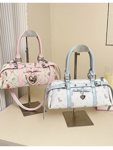 New PU Classic Chains Hand Carry Bag Women Fresh Sweet <b>Small</b> Boston Bag Single Shoulder Crossbody <b>Purse</b> - Product Image 4