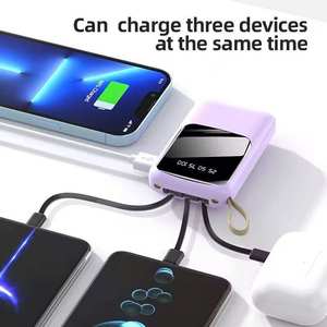 พร้อมส่ง พาวเวอร์<span class=keywords><strong>แบ</strong></span>งค์ 7 วัน ใช้งานได้ยาวนาน ชาร์จเร็ว 10000mAh พกพาสะดวก ขายดี มีสายชาร์จใน<span class=keywords><strong>ต</strong></span>ัว สำหรับ<span class=keywords><strong>โทรศัพท์</strong></span>มือถือ - Product Image 4