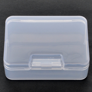 Rectangular Empty Mini Clear Plastic Organizer Storage Box Containers with Hinged Lids for Small Items and Other Craft Projects